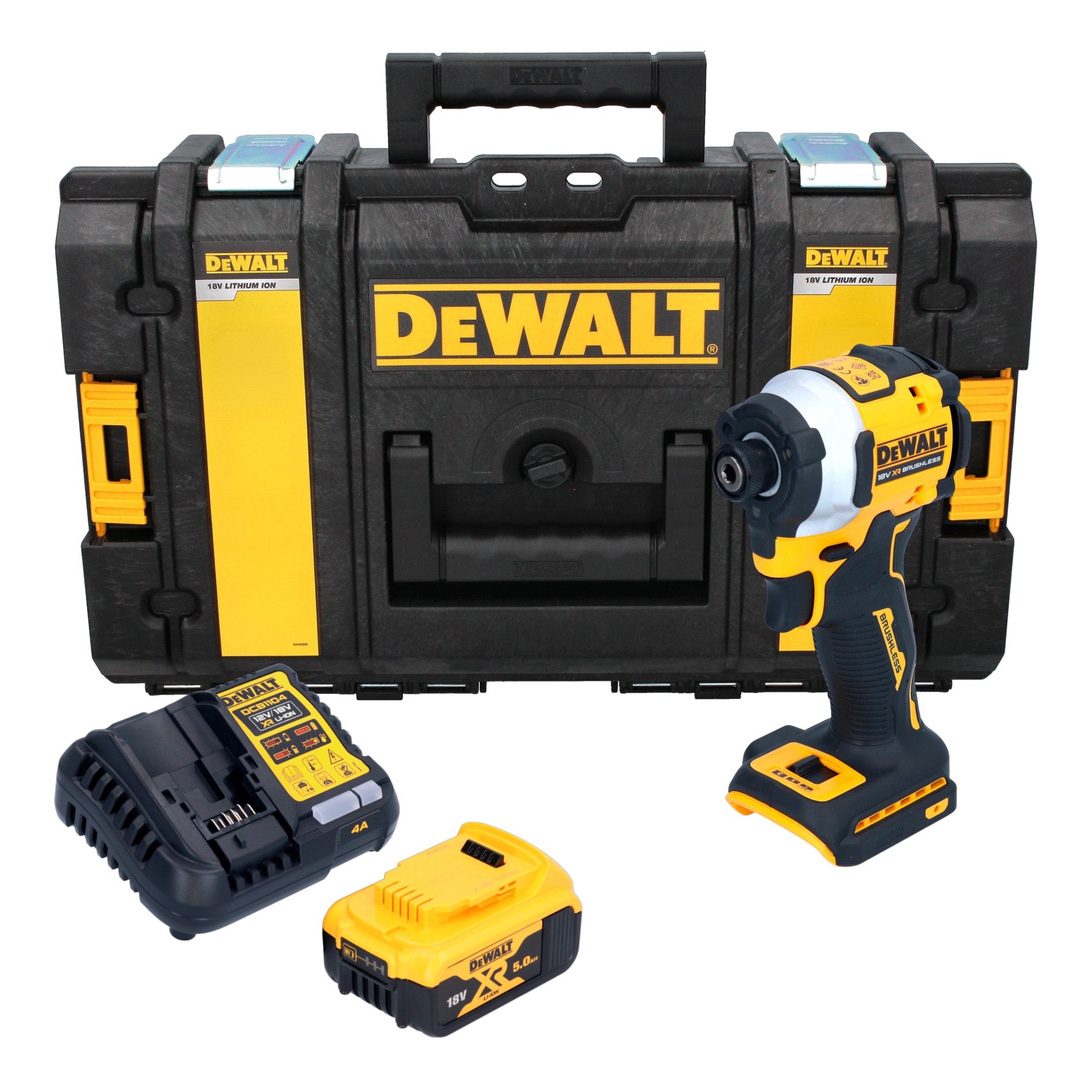 DeWalt DCF 850 P1 Akku Schlagschrauber 18 V 205 Nm 1 4 Brushless 1x Akku 5 0 Ah Ladegeraet Tough Box 0 - toolbrothers