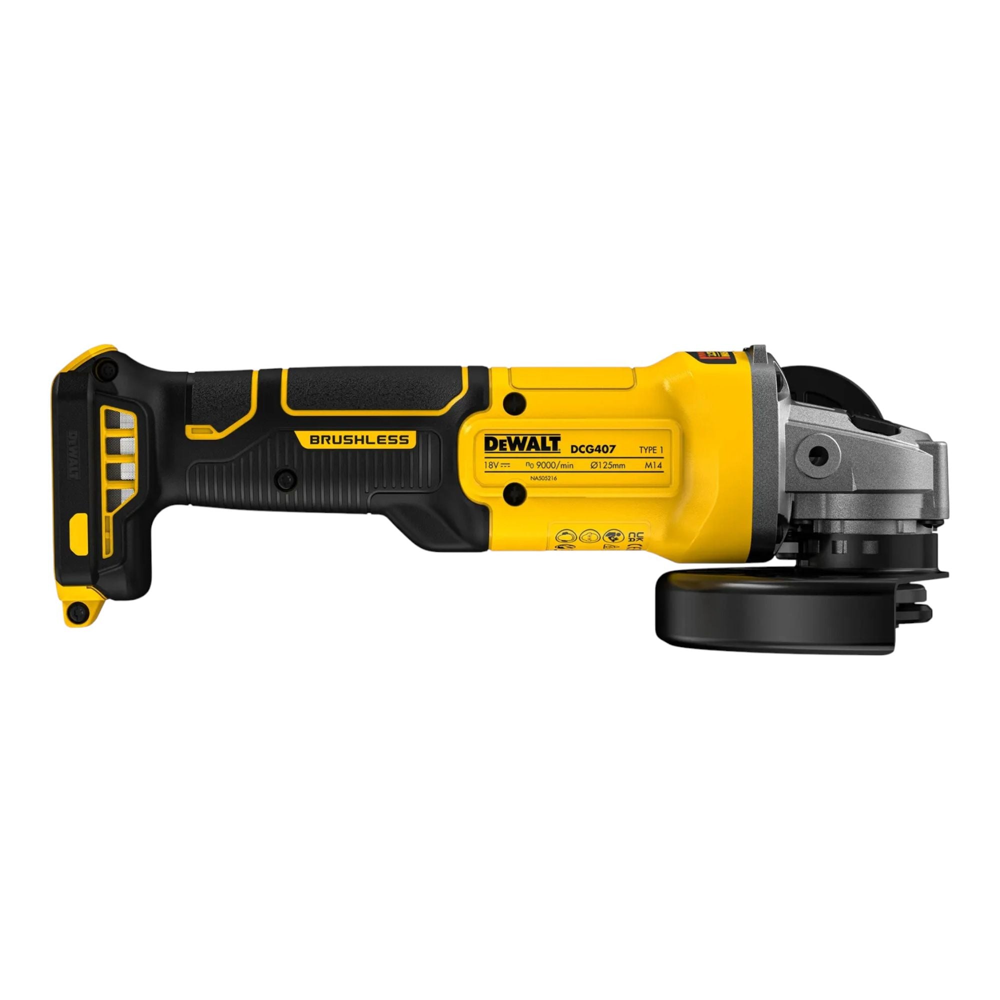 DeWalt DCG 407 NT Akku Winkelschleifer 18 V 125 mm Brushless TSTAK ohne Akku ohne Ladegeraet 3 - toolbrothers
