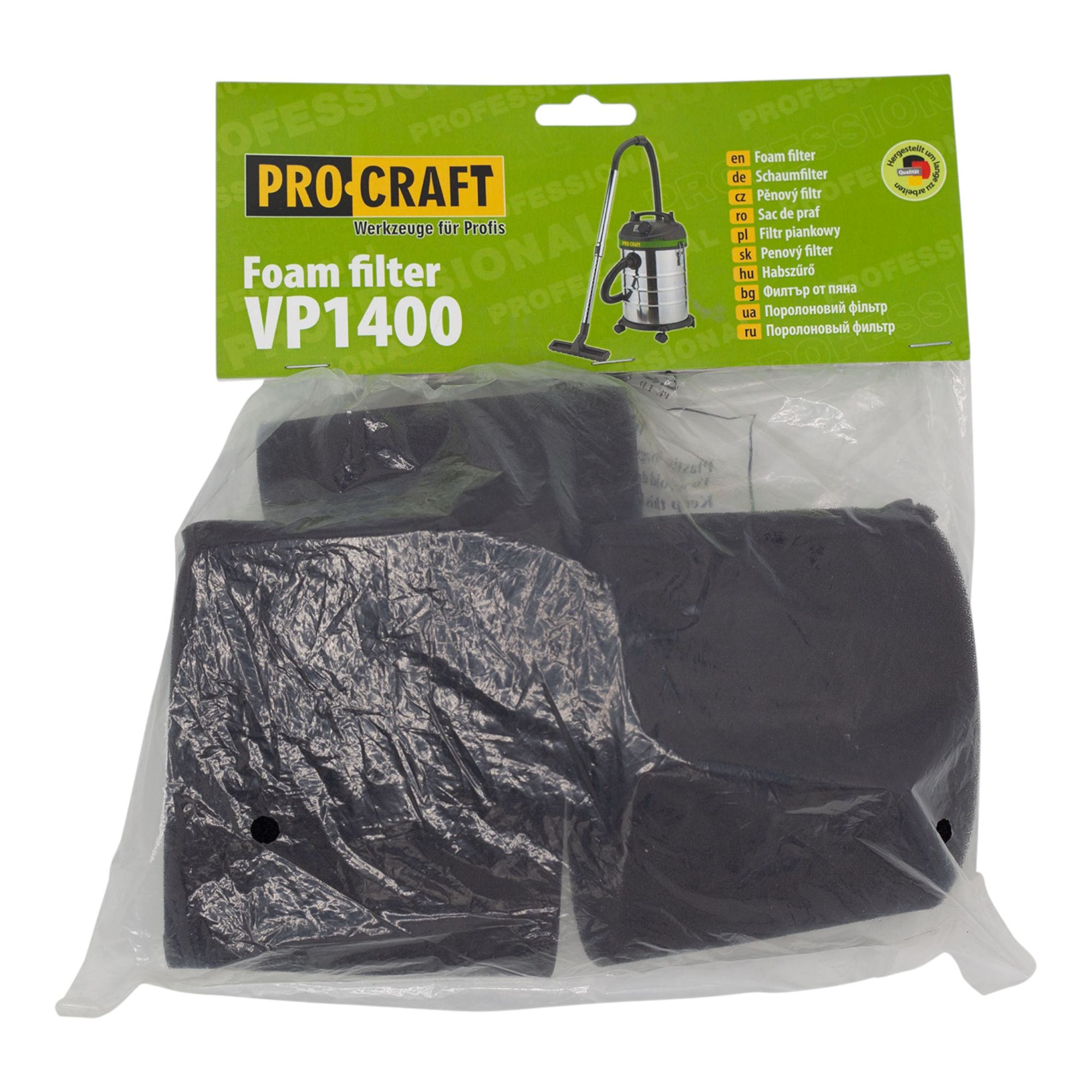 Procraft FPVP1400 Schaumstofffilter fuer Procraft VP1400 Nass und Trockensauger 0 - toolbrothers