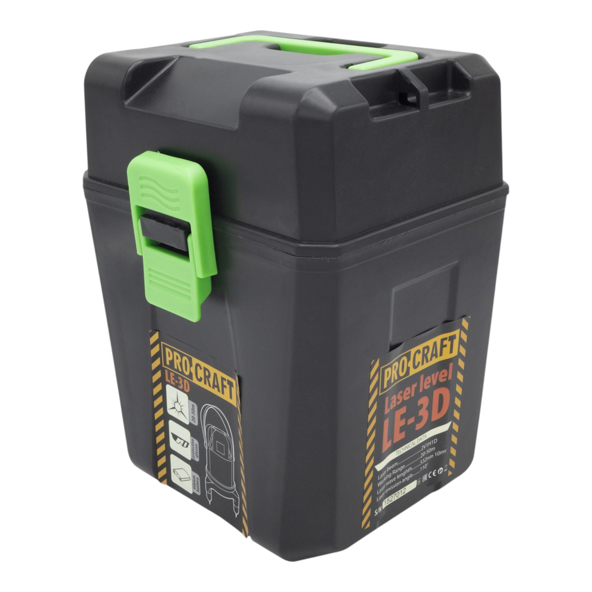 Procraft LE 3D Akku Linien und Kreuzlinienlaser 3 7 V 50 m gruen selbstnivellierend Integrierter Akku 2 0 Ah 4 - toolbrothers