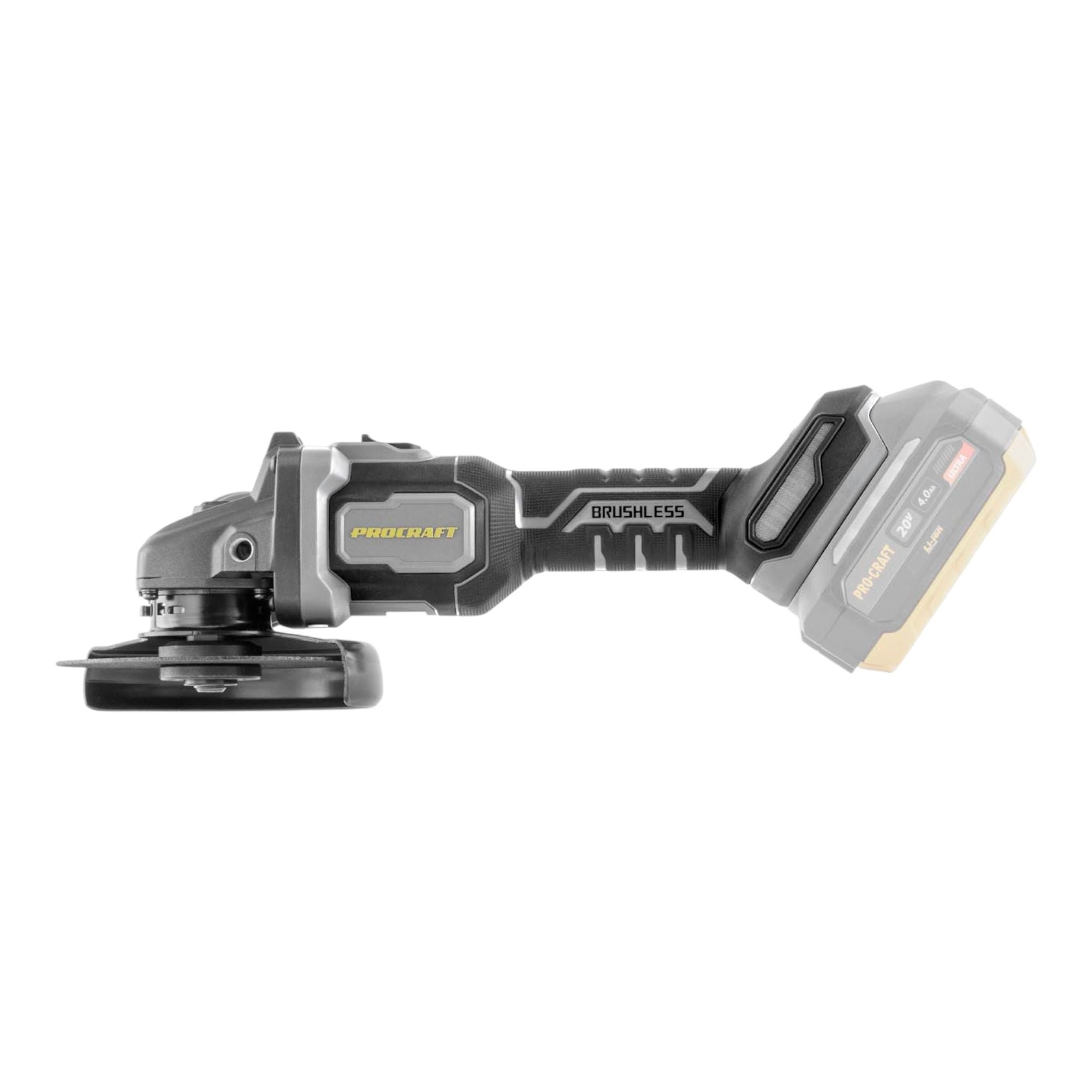 Procraft Industrial AG125Bbb Akku Winkelschleifer 20 V 125 mm Brushless 1x Akku 4 0 Ah RHINO Toolcase ohne Ladegeraet 2 - toolbrothers