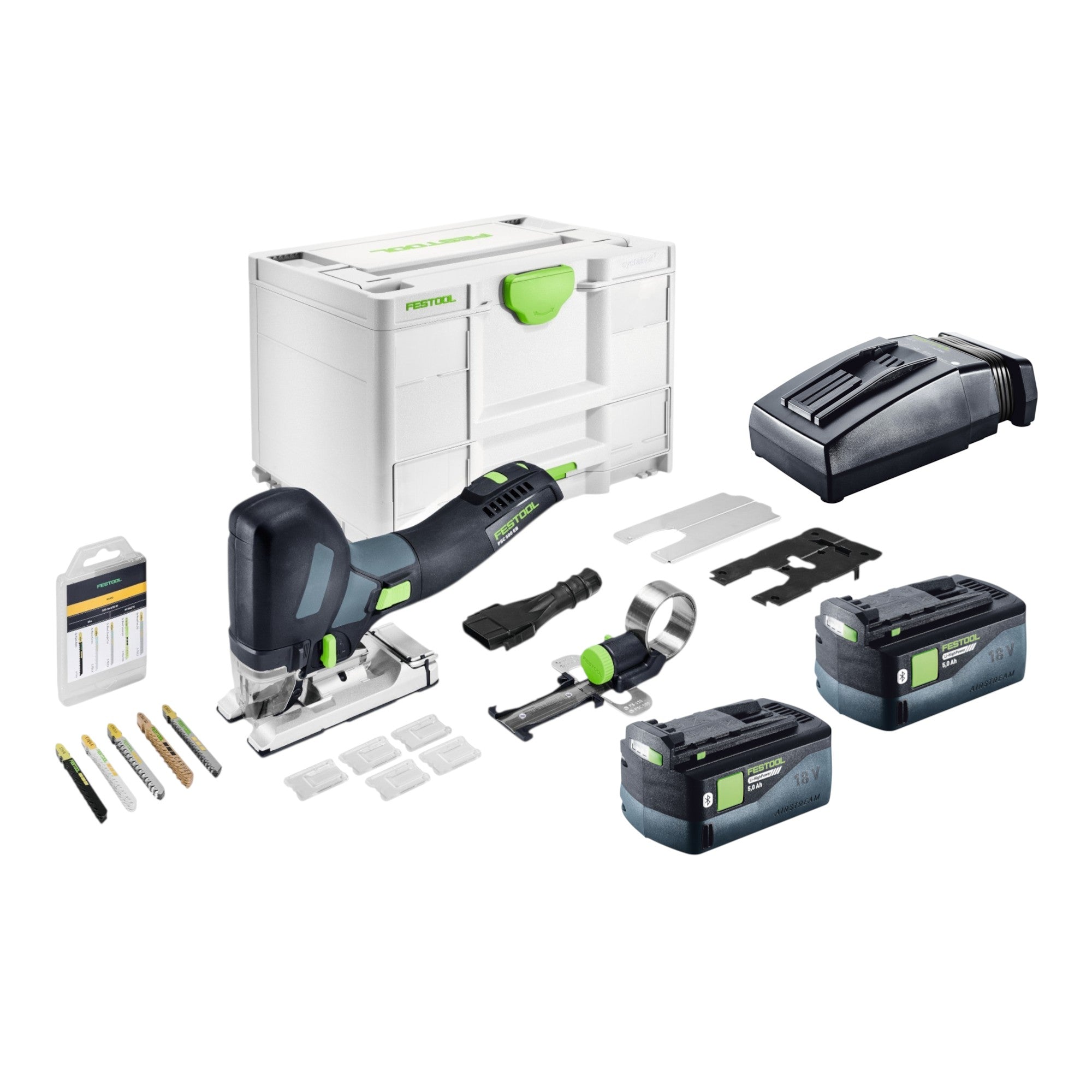 Festool PSC 500 EB Basic Set Akku Pendelstichsaege 18 V 120 mm 2x Akku 5 0 Ah Ladegeraet Systainer 0 - toolbrothers