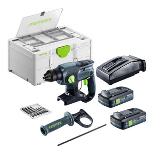 Festool KHC-S 18-Basic-Set Akku Kombihammer 18 V 1,7 J SDS plus + 2x Akku 4,0 Ah + Ladegerät + Systainer