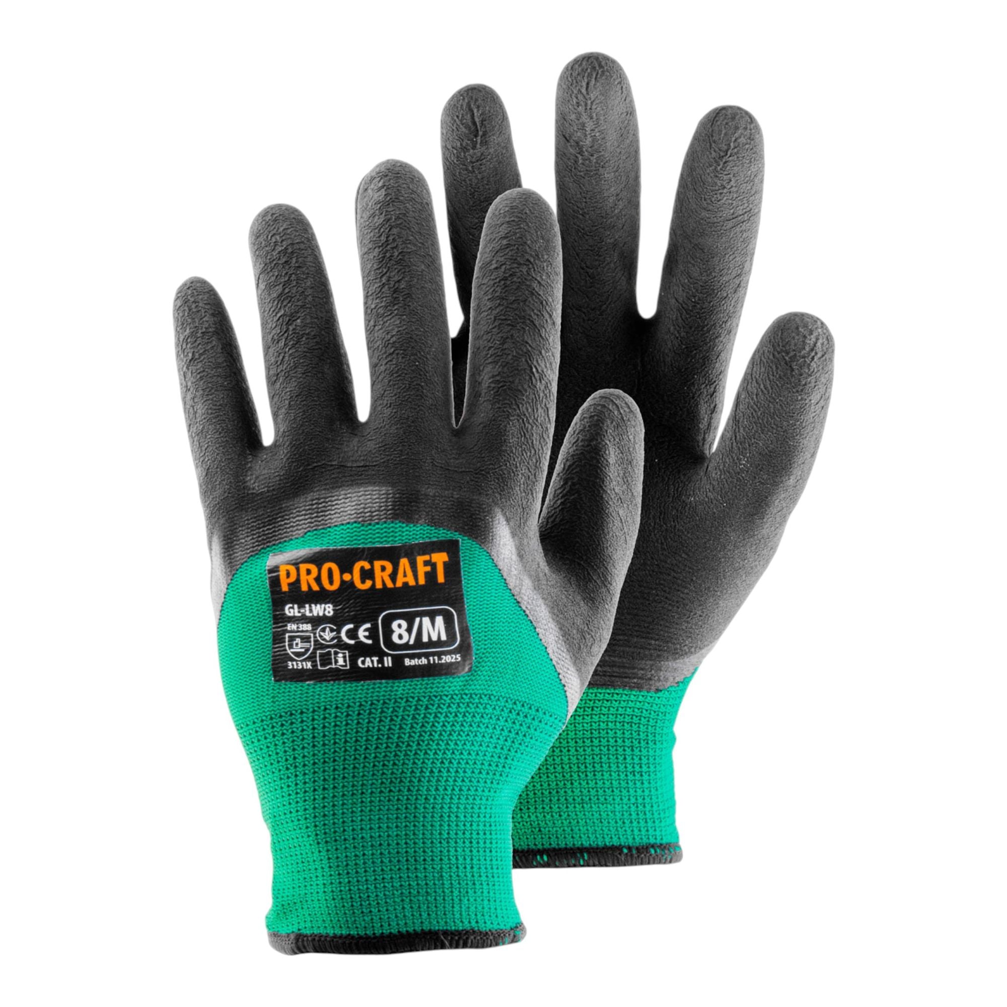 Procraft GL LW10 Arbeits handschuhe mit Latex beschichtung 10 Paar Groesse XL 1 - toolbrothers