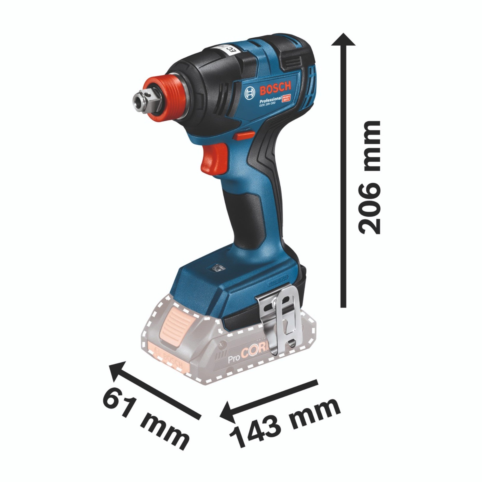 Bosch GDX 18V 200 Professional Akku Drehschlagschrauber 18 V 200 Nm Brushless 1x Akku 2 0 Ah Ladegeraet 3 - toolbrothers