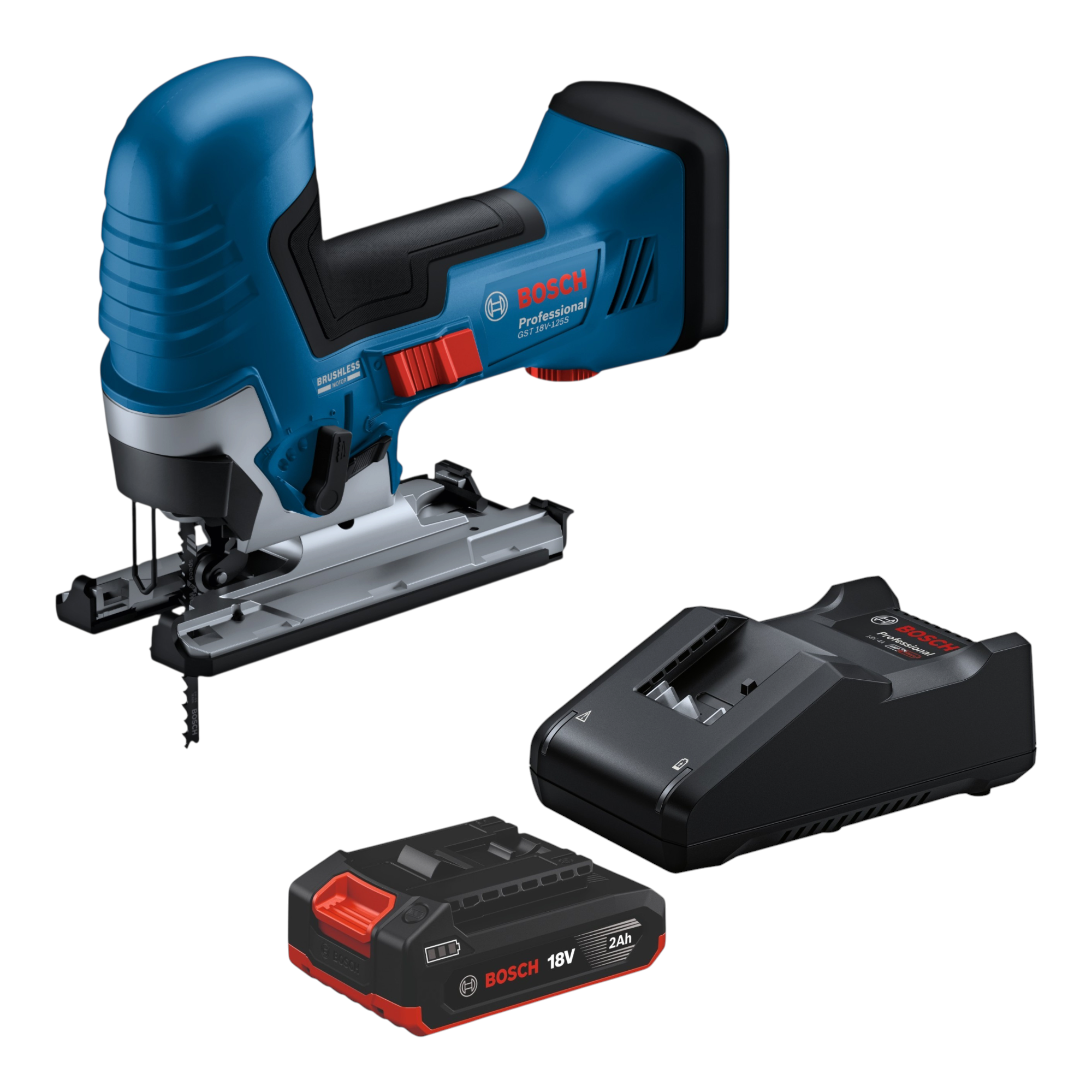 Bosch GST 18V 125 S Professional Akku Stichsaege 18 V 125 mm Brushless 1x Akku 2 0 Ah Ladegeraet 0 - toolbrothers
