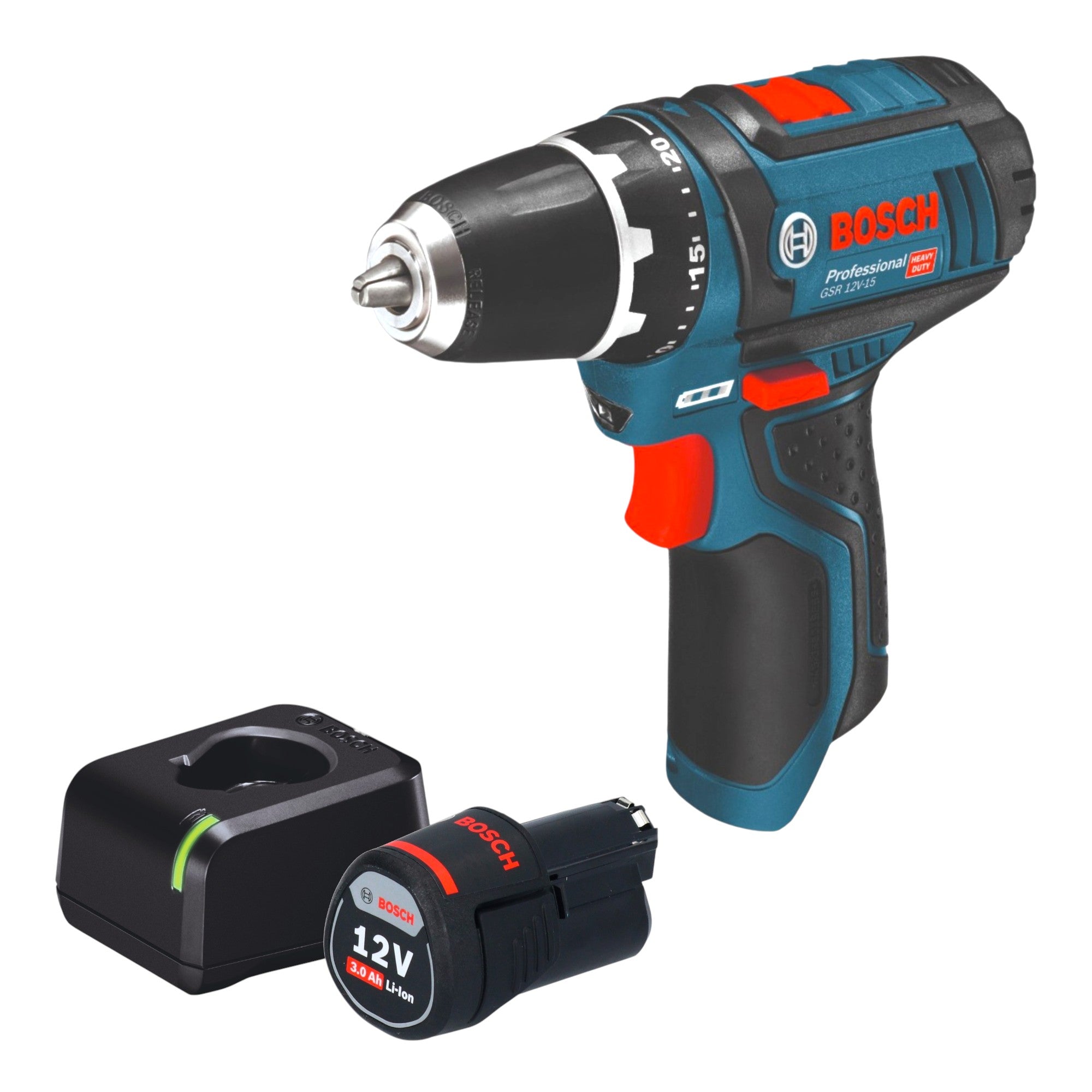 Bosch GSR 12V 15 Professional Akku Bohrschrauber 12 V 30 Nm 1x Akku 3 0 Ah Ladegeraet 0 - toolbrothers