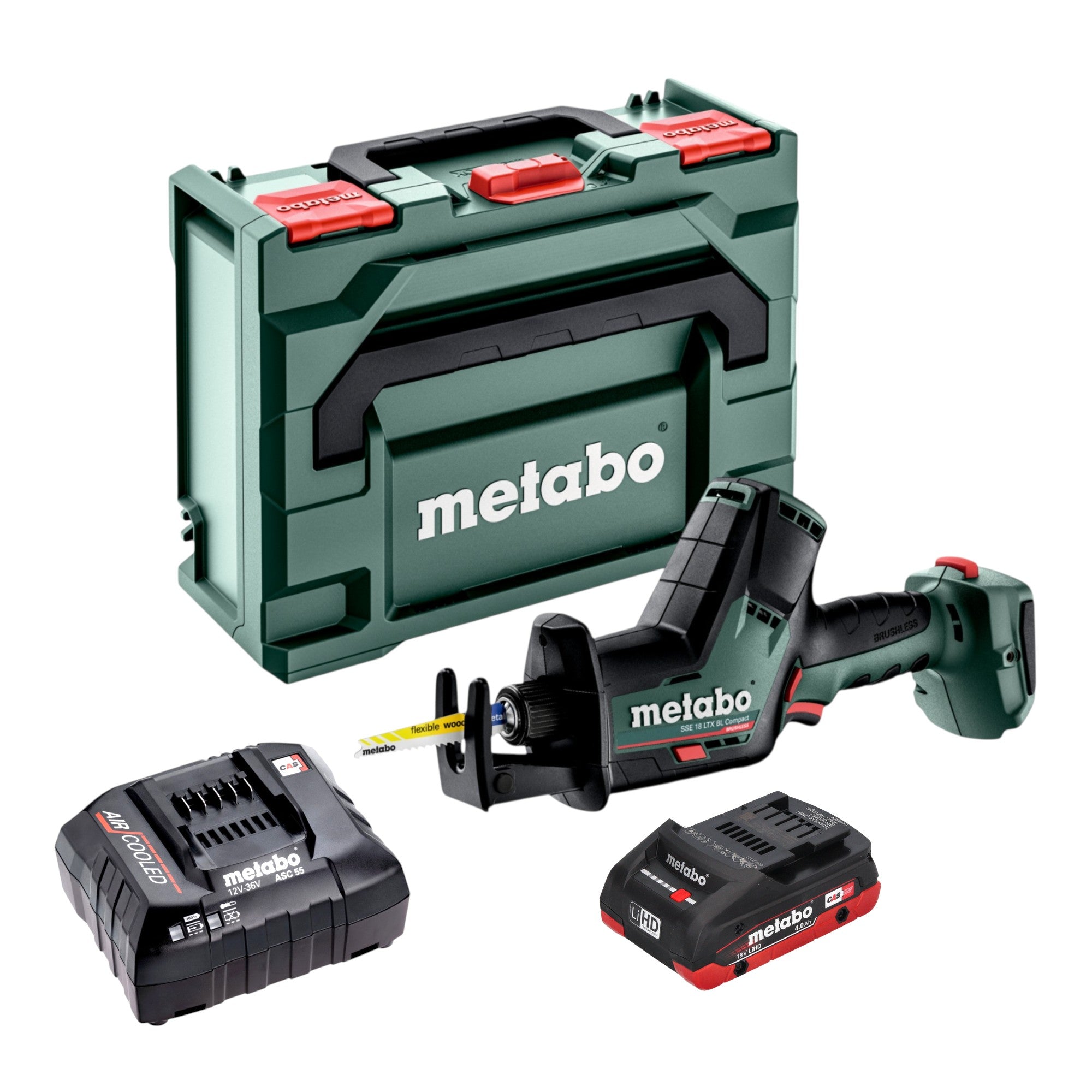 Metabo SSE 18 LTX BL Compact Akku Saebelsaege 18 V 1x LiHD Akku 4 0 Ah Ladegeraet metaBOX 0 - toolbrothers