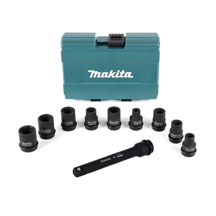 Makita DTW 450 RF1 18V Akku Schlagschrauber 440Nm 1/2" 18V + 1x Akku 3,0Ah + Schnellladegerät + Steckschlüssel Nuss Set + Verlängerung 150mm  - ohne Koffer - Toolbrothers