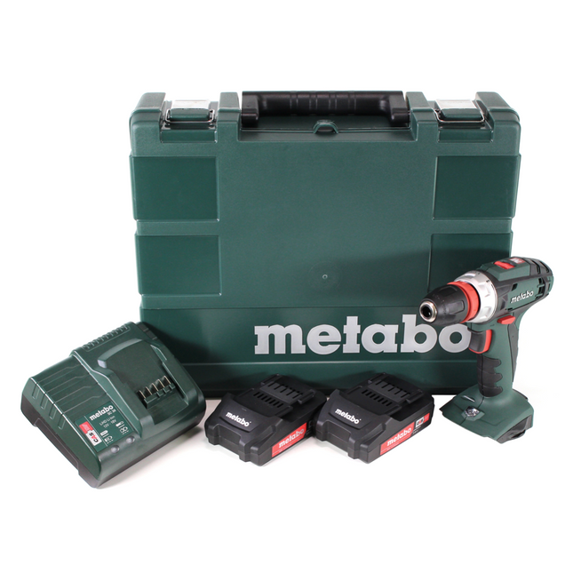 Metabo BS 18 Quick Trapano avvitatore a batteria 18V / 48Nm + 2x Batterie 2,0Ah + Caricabatterie + Valigetta ( 602217950 )