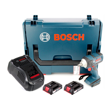 Bosch GDS 18 V-EC 250 Akku Drehschlagschrauber 18V 250Nm Brushless + 2x Akku 2,0Ah + Ladegerät + L-Boxx