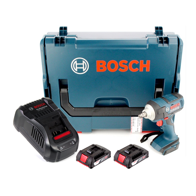 Bosch GDS 18 V-EC 250 Akku Drehschlagschrauber 18V 250Nm Brushless + 2x Akku 2,0Ah + Ladegerät + L-Boxx