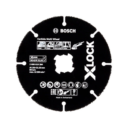 Bosch GWS 18-125 V-LI Akku Winkelschleifer 18V 125mm ( 060193A308 ) + Trennscheibe + L-Boxx - ohne Akku, ohne Ladegerät