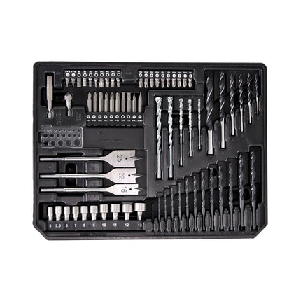 Makita DDF 451 STX4 Akku Bohrschrauber 18V 80Nm + 1x Akku 5,0Ah + Ladegerät + 70tlg. Bit Bohrer Set + Koffer