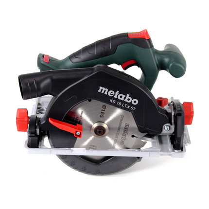 Metabo KS 18 LTX 57 Scie circulaire portative sans fil 18V 165x20mm + 1x batterie 5,2Ah + MetaLoc - sans chargeur