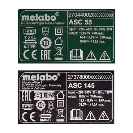 Set básico Metabo LIHD + 2x batería 4,0 Ah + 2x batería 8,0 Ah + 2x cargador + Metaloc
