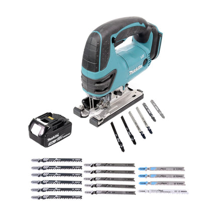 Makita DJV 180 F1 Akku Stichsäge 18V + 1x Akku 3,0Ah + 21x Stichsägeblatt - ohne Ladegerät
