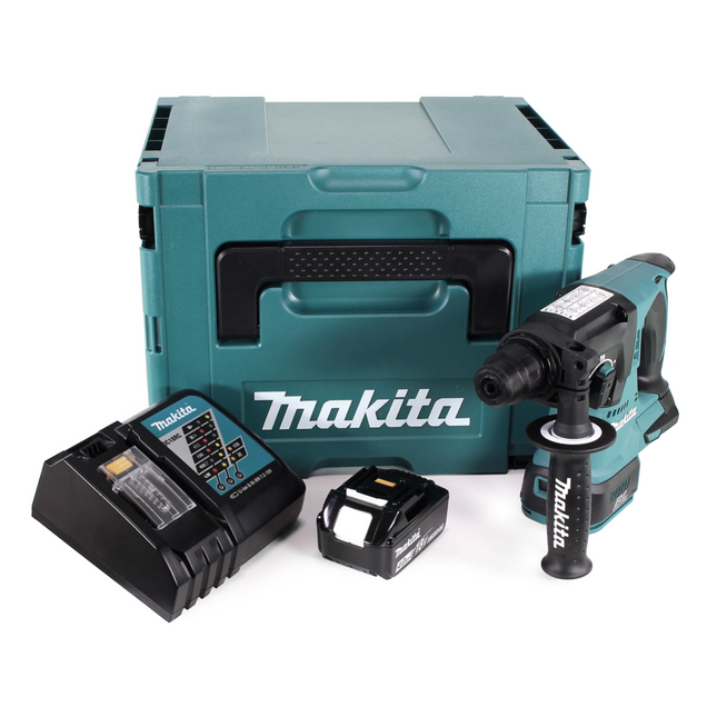 Makita DHR 242 RM1J cordless hammer drill 18V 2.0J SDS-plus Brushless + 1x battery 4.0Ah + charger + Makpac