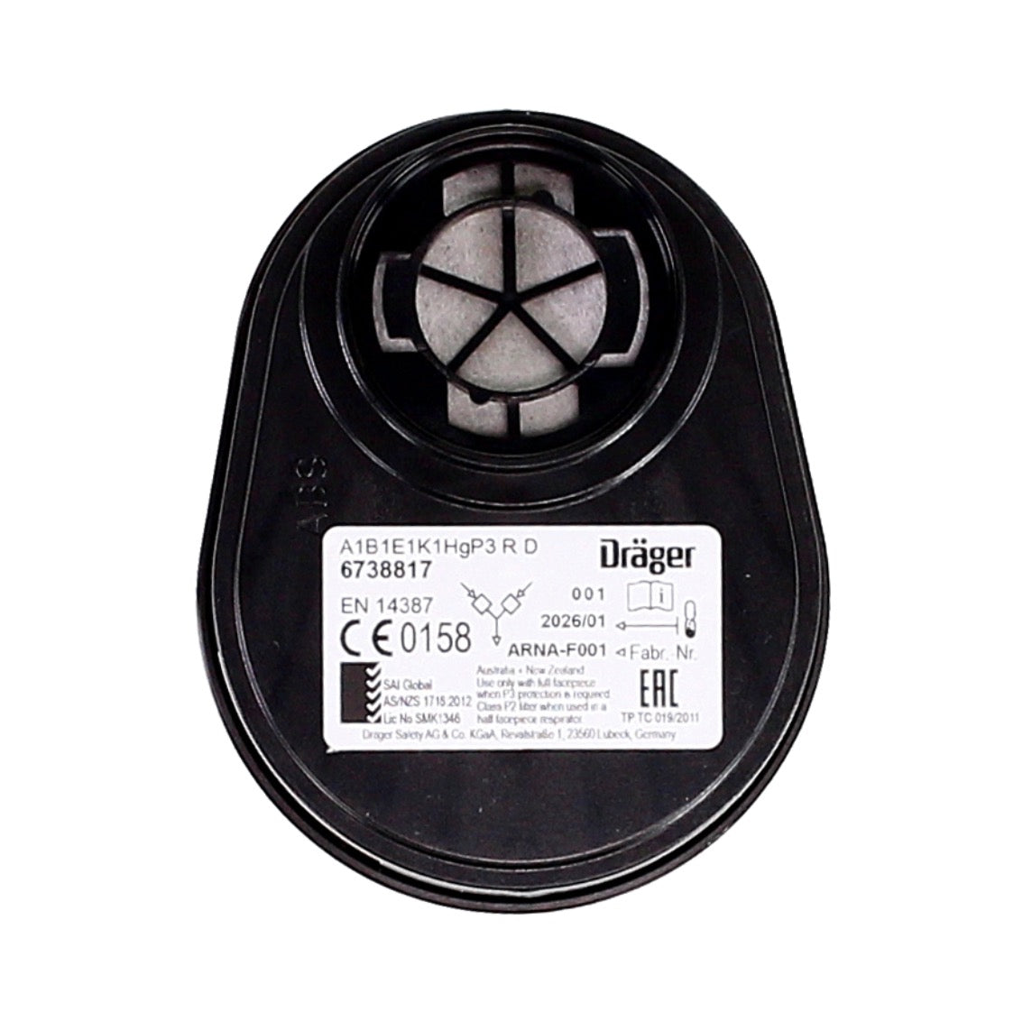 Dräger X-plore 3500 L Demi-masque respiratoire pour filtre à baïonnette de taille L - sans Filtre