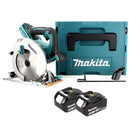 Makita DHS 710 TJ 36V cordless Li-Ion circular saw 190 mm + 2x battery 5,0Ah + Makpac - without charger