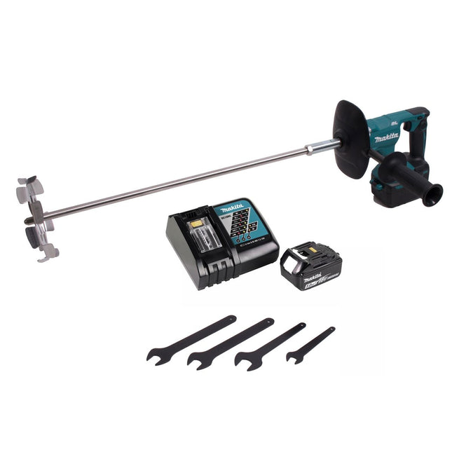 Makita DUT 130 RT1 batidora sin cable 18V M14 sin escobillas + 1x batería 5.0Ah + cargador