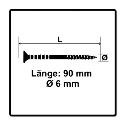 SPAX Justierschraube 6,0x90 mm 100 Stück ( 161010600903 ) Justiergewinde mit Halterillen Flachkopf T-STAR Plus 4Cut WIROX