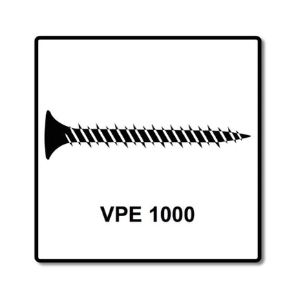 SPAX GIX-A Vis pour cloison sèche 3,9 x 45 mm - Filetage total - Tête trompette - Cruciforme H2 - Pointe d’aiguille - Magazinée - Phosphatée - 1000 pcs. (1091170390456)