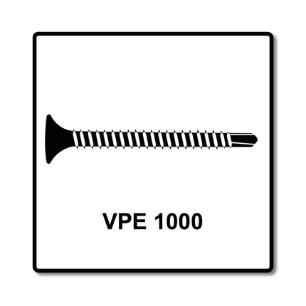 SPAX GIX-D Viti per cartongesso 3,5x35mm fosfatate 1000 pezzi ( 1991170350356 ) Filetto pieno, testa a tromba, incavo a croce H2