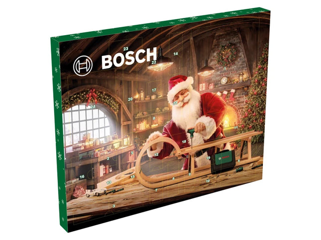 Bosch Hand Tools Advent Calendar 2024 with 33-piece tool set ( 1600A0349X ) Bit ratchet screwdriver T-handle, precision screwdriver, bit screwdriver Stubby, accessories, corkscrew, bag