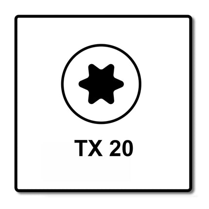 Fischer Power-Fast II FPF II Spanplattenschraube 5,0x45 mm 500 Stück ( 670357 ) Senkkopf mit Torx Vollgewinde galvanisch verzinkt, blau passiviert