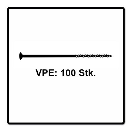 Fischer Vis pour panneaux de particules Power-Fast II FPF II 5.0x80 mm - 100 pièces (670382) tête fraisée + Filetage partiel Torx, galvanisée, passivée bleue