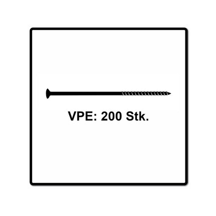 Fischer Vis pour panneaux de particules Power-Fast II FPF II 6.0x60 mm - 200 pièces (670482) tête fraisée + Filetage partiel Torx, galvanisée, passivée bleue