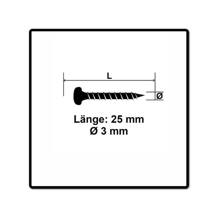 Fischer Power-Fast II FPF II Viti per legno 3,0x25 mm, 200 pz. ( 670059 ) Testa tonda, Torx, filettatura parziale, zincate, passivato blu