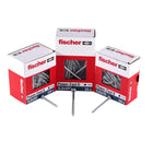 Fischer Power-Fast II FPF II Viti per legno 4,5x25 mm, 200 pz. ( 670329 ) Testa tonda, Torx, filettatura completa, zincate, passivato blu