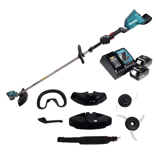 Makita DUR 368 LRF2 Tagliabordi a batteria 36V ( 2x18V ) Brushless + 2x batteria 3,0Ah + caricabatteria