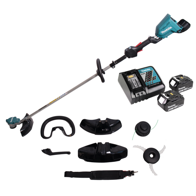 Makita DUR 368 LRM2 Tagliabordi a batteria 36V ( 2x18V ) Brushless + 2x batteria 4,0Ah + caricabatteria