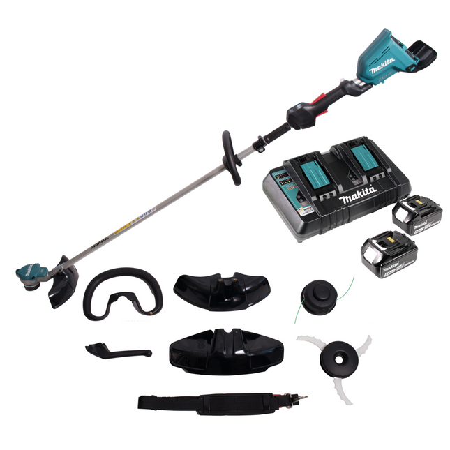 Makita DUR 368 LPT2 Tagliabordi a batteria 36V ( 2x18V ) Brushless + 2x batteria 5,0Ah + doppio caricatore