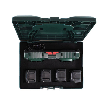 Set básico Metabo con 4x baterías Li-Power 5,2Ah + ASC 145 DUO + ​​Metaloc