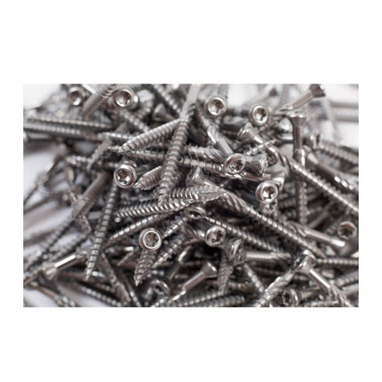 Meisterling Viti per terrazze 5x60 mm - 200 pezzi ( 010010000211 ) Punta CUT 90° lente a testa svasata con filettatura grossa Torx 2/3 acciaio inossidabile V2A