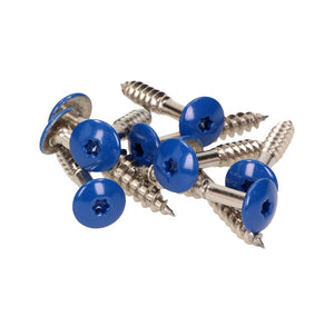 Meisterling Fassadenschrauben 5,5x35 mm 100 Stück ( 010030000161 ) 12 mm Flachkopf enzianblau mit Torx Teilgewinde V4A Edelstahl