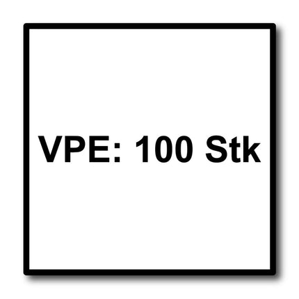 Meisterling Vis de façade 5,5x35 mm, 100 pcs., tête plate 12 mm, filetage partiel, empreinte Torx, acier inoxydable V4A, bleu gentiane (010030000161)