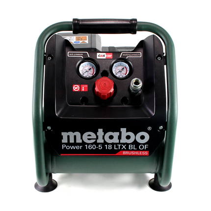 Metabo Power 160-5 18 LTX BL OF Cordless compressor 18 V 8.0 bar Brushless + 1x LiHD battery pack 5.5 Ah - without charger