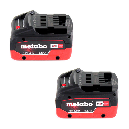 Metabo Power 160-5 18 LTX BL OF compresor sin cable 18 V 8,0 bar sin escobillas + 2x batería LiHD 5,5 Ah + cargador
