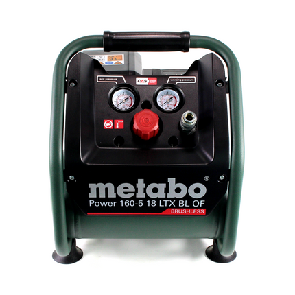 Metabo Power 160-5 18 LTX BL OF Cordless compressor 18 V 8.0 bar Brushless + 1x LiHD battery pack 8.0 Ah - without charger