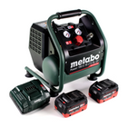 Metabo Power 160-5 18 LTX BL OF Compresor sin cable 18 V 8,0 bar sin escobillas + 2x batería LiHD 8,0 Ah + cargador