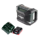 Metabo R 12-18 DAB+ BT Akumulatorowy radiotelefon budowlany 12-18 V DAB+ + 1x akumulator LiHD 4,0 Ah + ładowarka