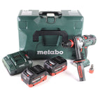 Metabo SB 18 LTX-3 BL Q I Akku Schlagbohrschrauber 18 V 120 Nm Brushless + 2x LiHD Akku 8,0 Ah + Ladegerät + metaBOX