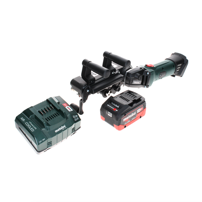 Metabo RB 18 LTX 60 Akku Rohrbandschleifer 18 V 60 mm + 1x LiHD Akku 5,5 Ah + Ladegerät