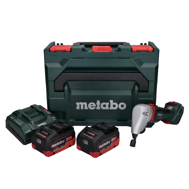 Metabo NIV 18 LTX BL 1.6 Akku Nibbler 18 V Brushless Knabber + 2x LiHD Akku 8,0 Ah + Ladegerät + metaBOX