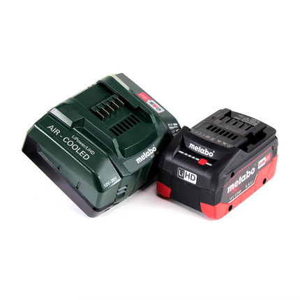 Metabo BF 18 LTX 90 lima de banda de batería 18 V 90 mm + 1x batería LiHD 5,0 Ah + cargador